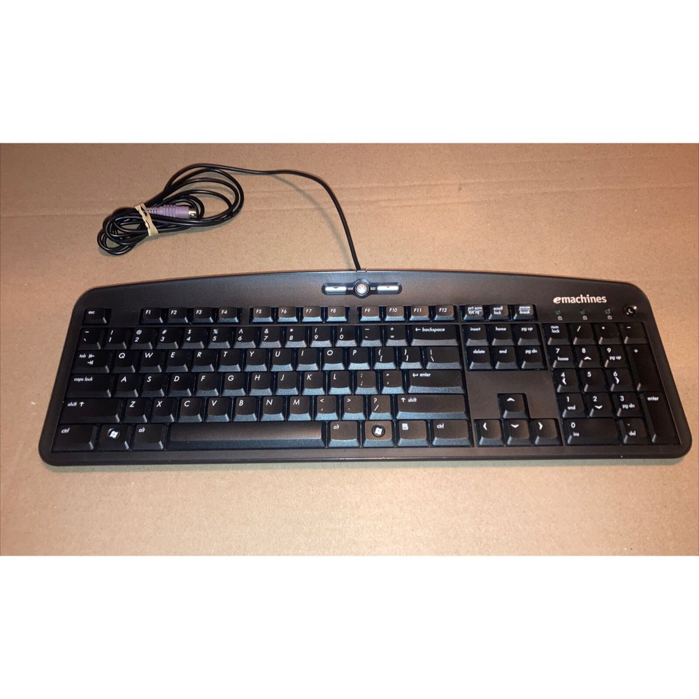 eMachines PS/2 Black Slim Thin Keyboard 104 Keys KB-0511